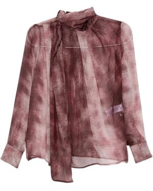 Elisabetta Franchi Silk Blouse - Purple