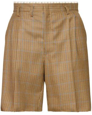 Maison Margiela Check-Print Tailored Shorts - Natural