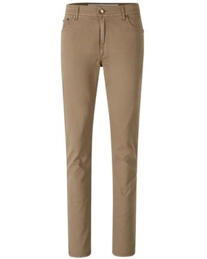 richard j. brown Logo-Embroidered Slim-Fit Trousers - Natural