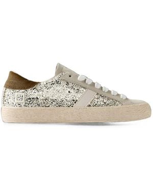 Date Hill Glitter-Embellished Panelled Sneakers - Blanc