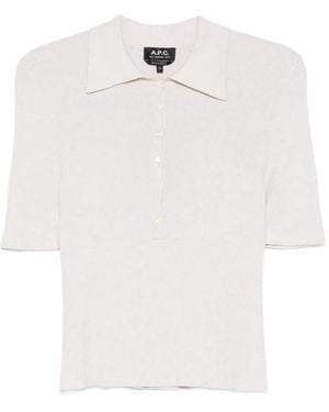 A.P.C. Cotton Polo Shirt - White