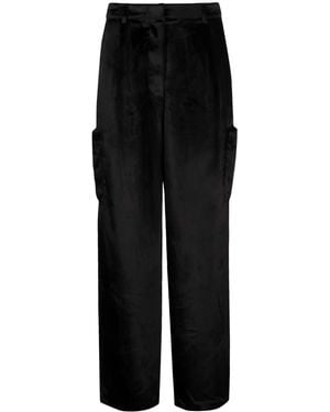 Loulou de Saison Luli Wide-Leg Cargo Pants - Black