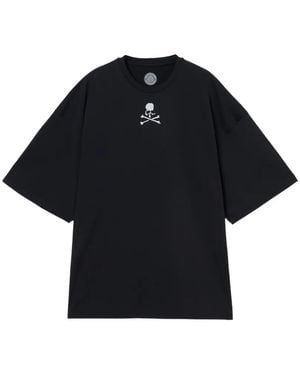 Mastermind Japan Skull-Print Boxy-Fit T-Shirt - Blue