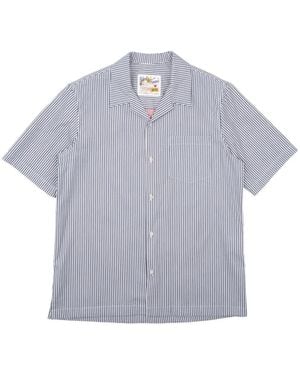 Naked & Famous Aloha Striped Shirt - Grey