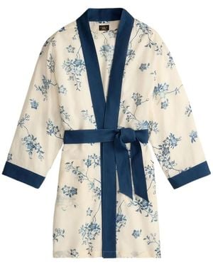 RRL Bluse Mit Blumenprint - Blau