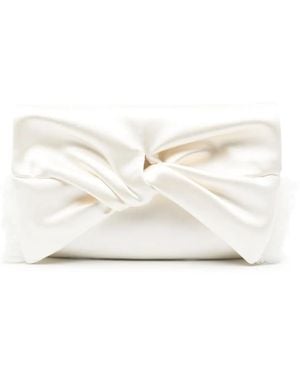 Anya Hindmarch Clutch Con Fiocco - Neutro