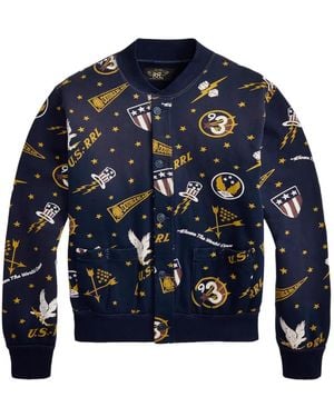 RRL Felpa A Fantasia - Blu
