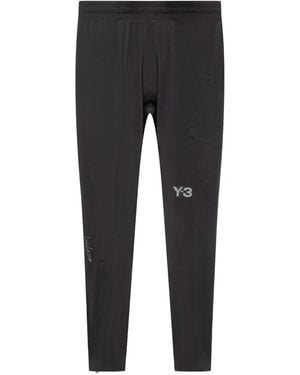 Y-3 Logo-Detail Leggings - Blue