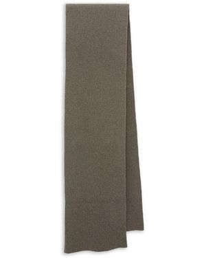 Yves Salomon Ribbed Cashmere Scarf - Grey