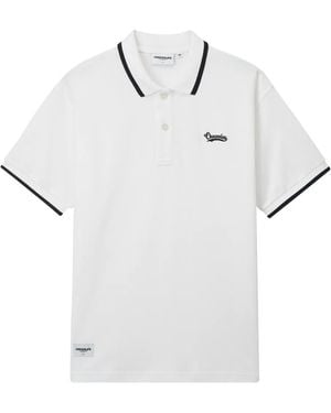 Chocoolate Logo-Embroidered Polo Shirt - White