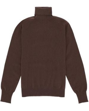Fortela Shannon High-Neck Raglan-Sleeve Jumper - Brown