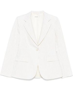 P.A.R.O.S.H. Pinstriped Blazer - White