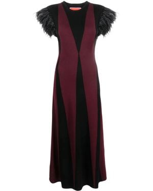 La DoubleJ Strickkleid Mit Intarsienmuster - Lila