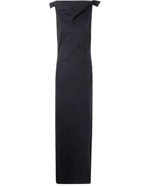 Jean Paul Gaultier Cowl-Neck Belted Dress - Blue