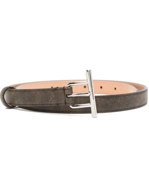 McQueen T-Bar Belt - White