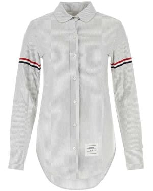 Thom Browne Camicia A Righe - Grigio