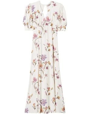Twinset Floral-Print Crepe Dress - White