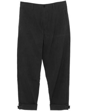Yohji Yamamoto Drawstring Tapered Trousers - Black