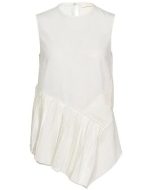 Club21 Pleated Asymmetrical Top - White