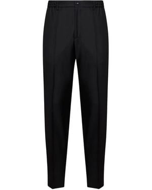 Tagliatore Pressed-Crease Pants - Black
