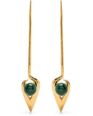 KHIRY Iklwa Gold Vermeil Malachite Drop Earrings - Metallic
