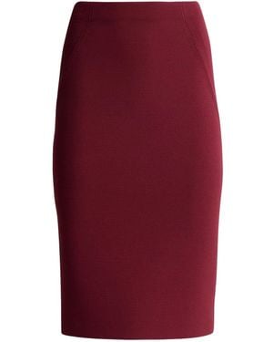 St. John Santa Roma Midi Skirt - Red