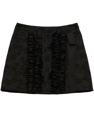 MSGM ラッフル ミニスカート - ブラック
