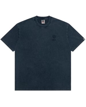Aape By A Bathing Ape Embossed Logo T-Shirt - Blue