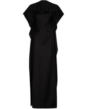 Jean Paul Gaultier Vestido Drapeado A Paneles - Negro