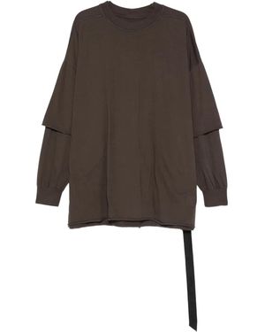 Rick Owens Camiseta a capas - Marrón
