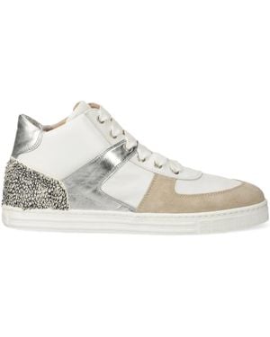 Agl Attilio Giusti Leombruni Metallic-Panel Studded Sneakers - White