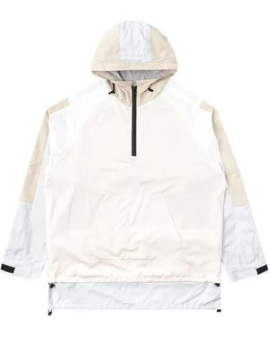 John Elliott Giacca Con Design A Inserti E Cappuccio - Bianco