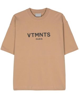 VTMNTS ロゴ Tシャツ - ナチュラル