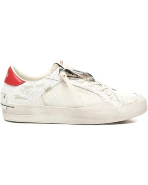 Crime London Sk8 Deluxe Mid Lace-Up Trainers - White