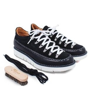 Fracap Indian Lace-Up Low-Top Boots - Blue