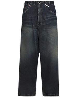 Maison Mihara Yasuhiro Elasticated Straight-Leg Jeans - Black