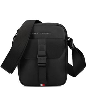 Tommy Hilfiger Mini-Messengertas Met Gespsluiting - Zwart