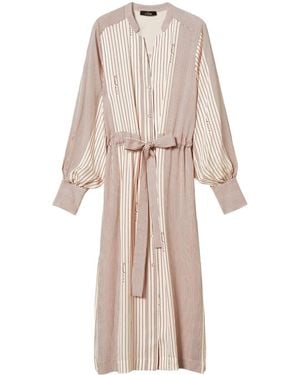 Twinset Midi Satin Shirt Dress - Natural