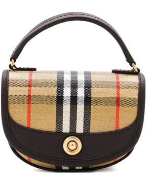 Burberry Karierte Handtasche - Schwarz