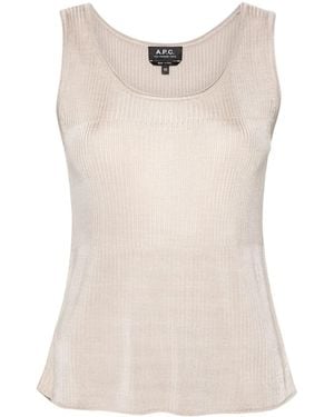A.P.C. Ribbed-Knit Top - Natural