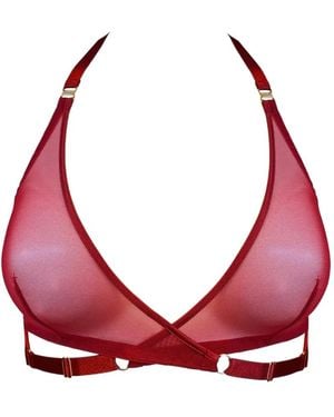 Bordelle Sujetador Signature Cruzado De Malla - Rojo