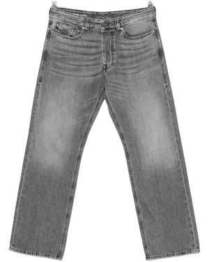 DIESEL Faded Straight-Leg Jeans - Gray