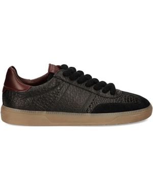 Kennel & Schmenger Croc-Effect Lace-Up Trainers - Black