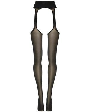Wolford Synergy Cut-Out Tights - Black