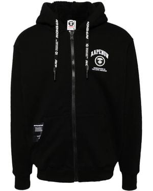 Aape By A Bathing Ape Logo-Patch Hooded Jacket - Black