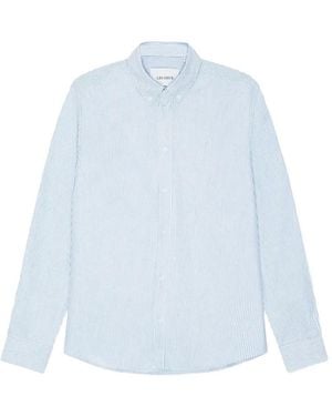 Les Deux Striped Oxford Shirt - Blue