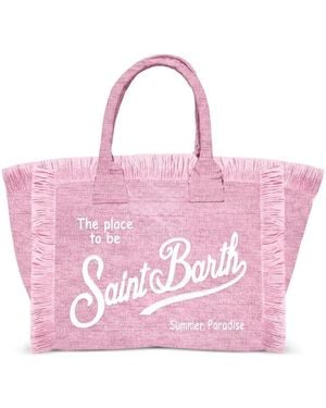 MC2 Saint Barth Solid Colour Linen Vanity Regular Bag - Pink