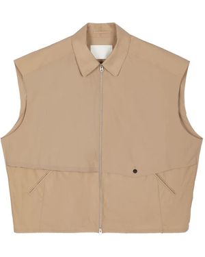 CROQUIS Zip-Up Gilet - Natural