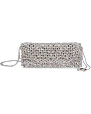 HIBOURAMA Aurora Crystal-Embellished Shoulder Bag - White