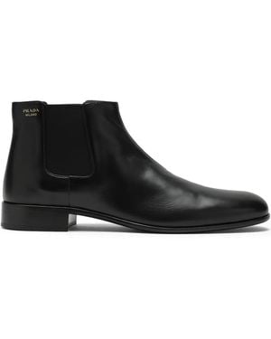 Prada Pull-Tab Chelsea Boots - Black